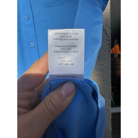 Equipment Femme 100% Silk Shirt Dress - Picture 9 of 11